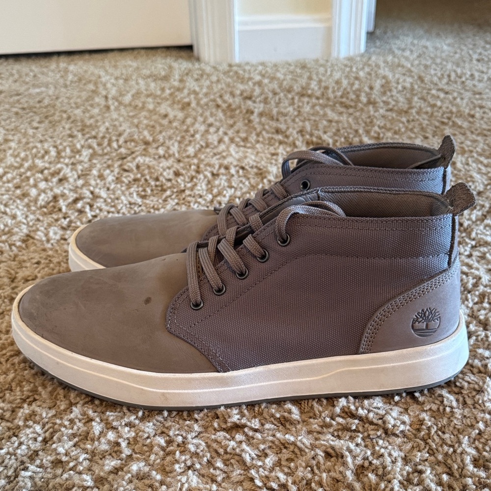 Timberland Men's Taupe High-Top Sneakers